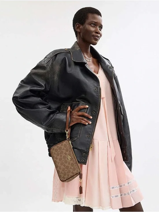 Coach Nolita 19 in Gold/Tan/Brown Signature Canvas Shoulder Bag - Women's Bag - Picture 4 of 10